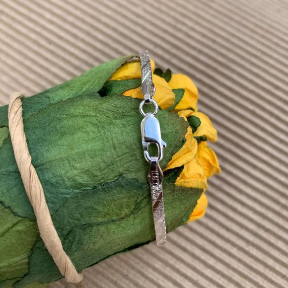 NWOT 7.5” Italian Silver Bracelet - Picture 3 of 7